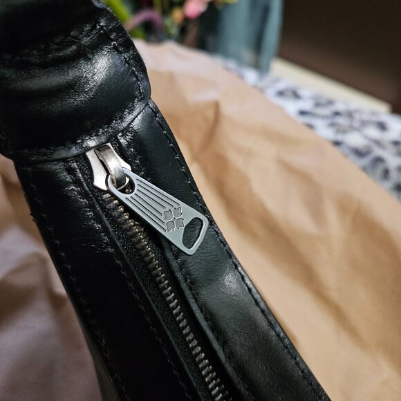 Patricia Nash | Black Leather Coco Crescent Hobo Bag - NWT - Picture 7 of 16